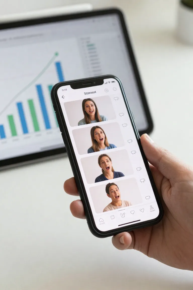 stories animados — exemplo criado na Influenciador IA