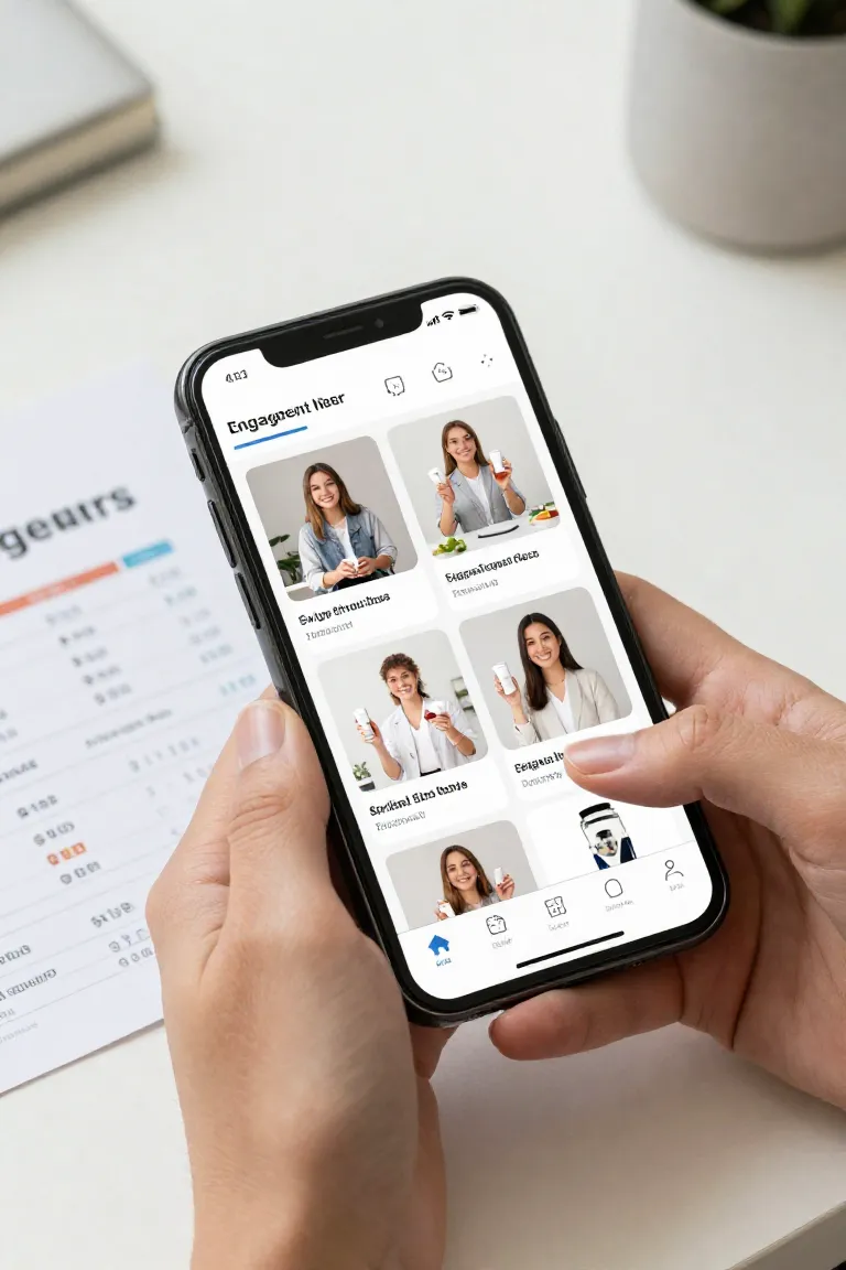 anuncio carrossel — exemplo criado na Influenciador IA