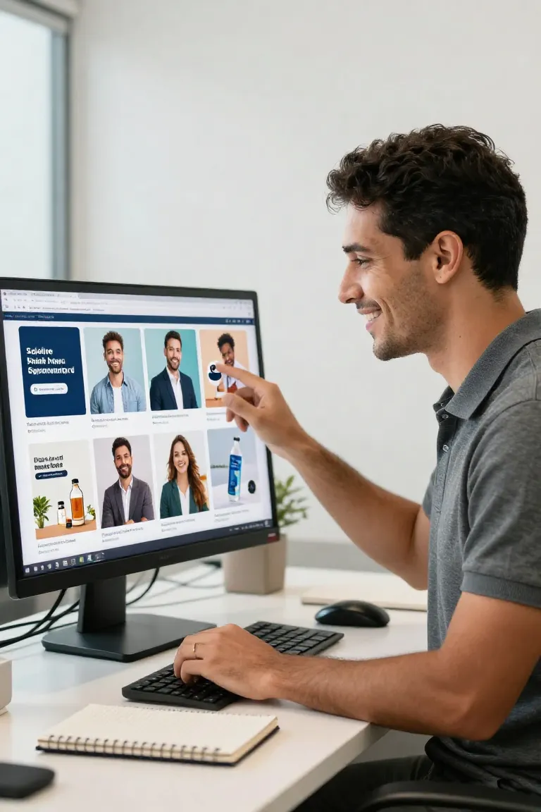 anuncio estatico — exemplo criado na Influenciador IA