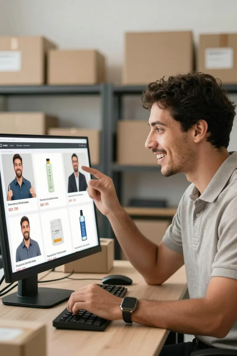 Anúncios de Produtos com Porta-Voz IA - Depois