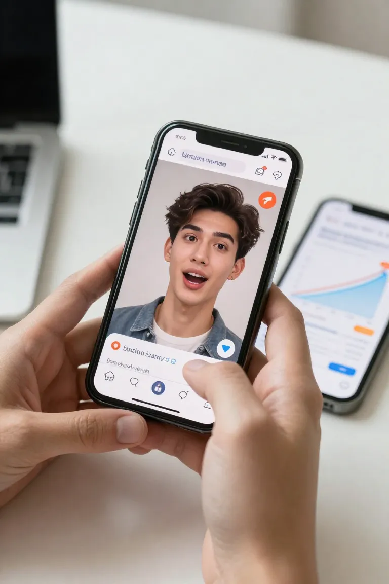 avatar animado — exemplo criado na Influenciador IA