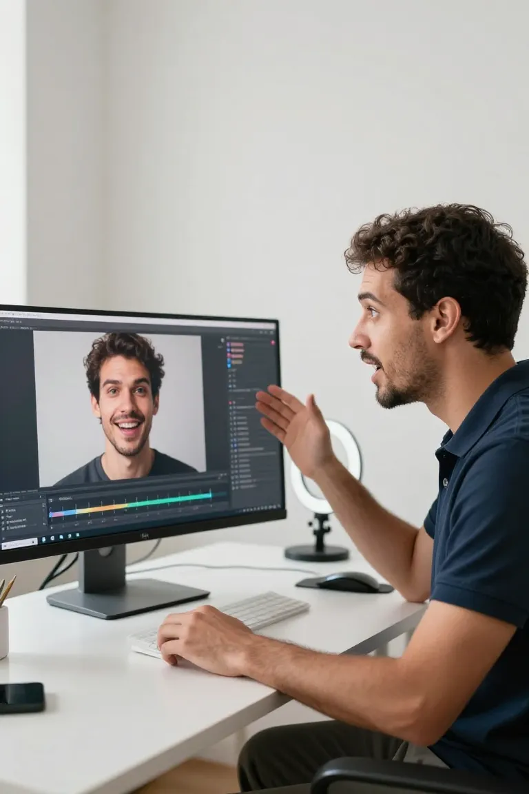 criar avatar falante com ia — exemplo criado na Influenciador IA