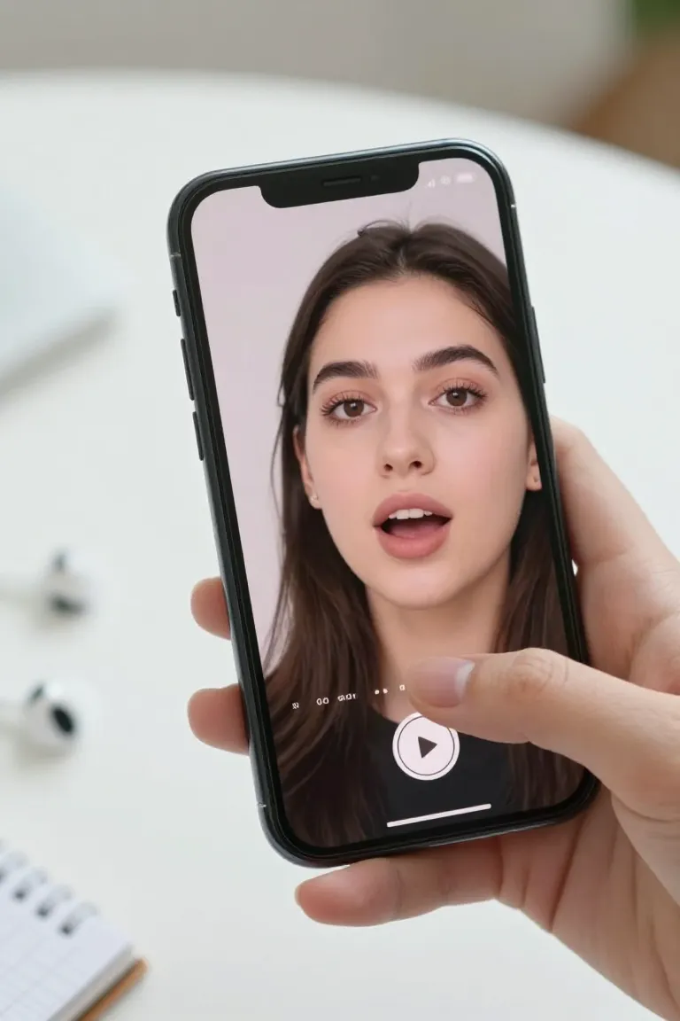 fazer foto falar — exemplo criado na Influenciador IA