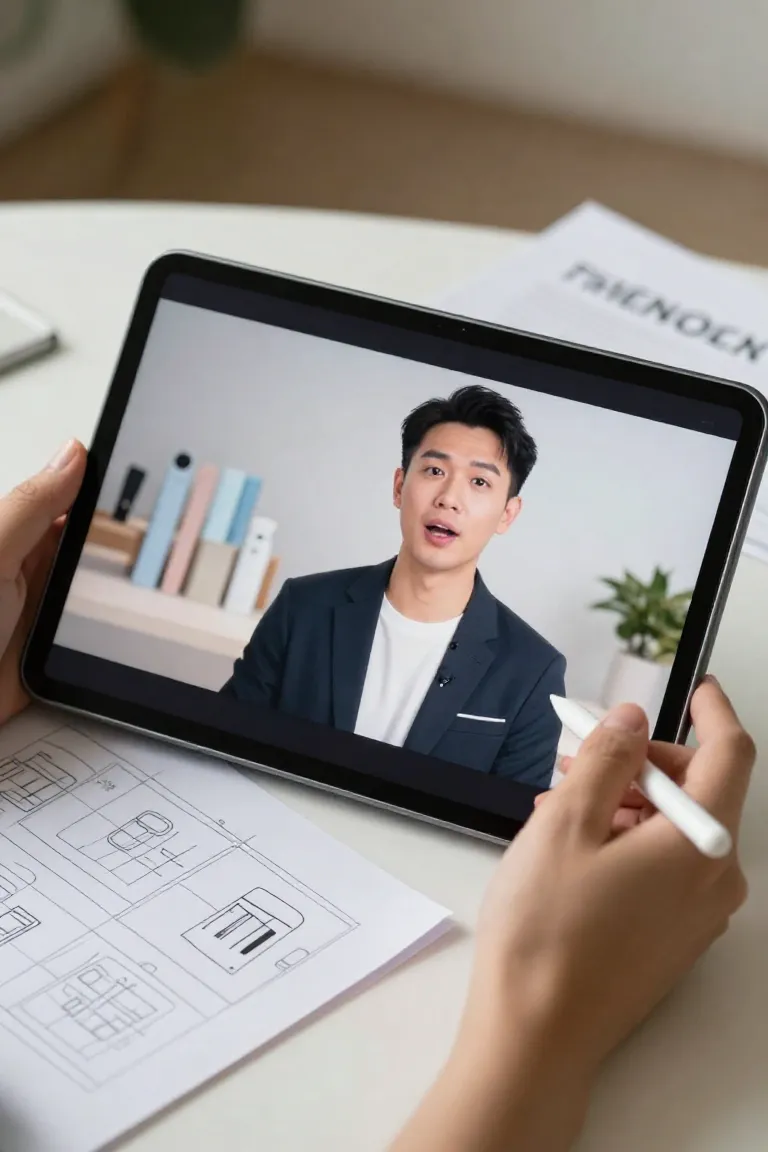 criar vídeo de anúncio com ia — exemplo criado na Influenciador IA