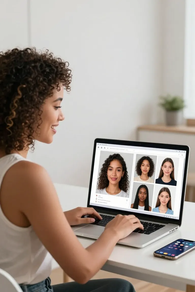 criar avatar a partir de fotos — exemplo criado na Influenciador IA