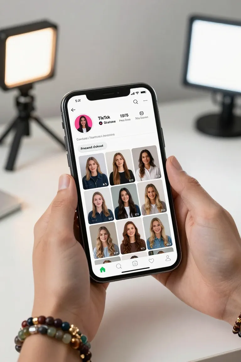 foto de perfil tiktok — exemplo criado na Influenciador IA