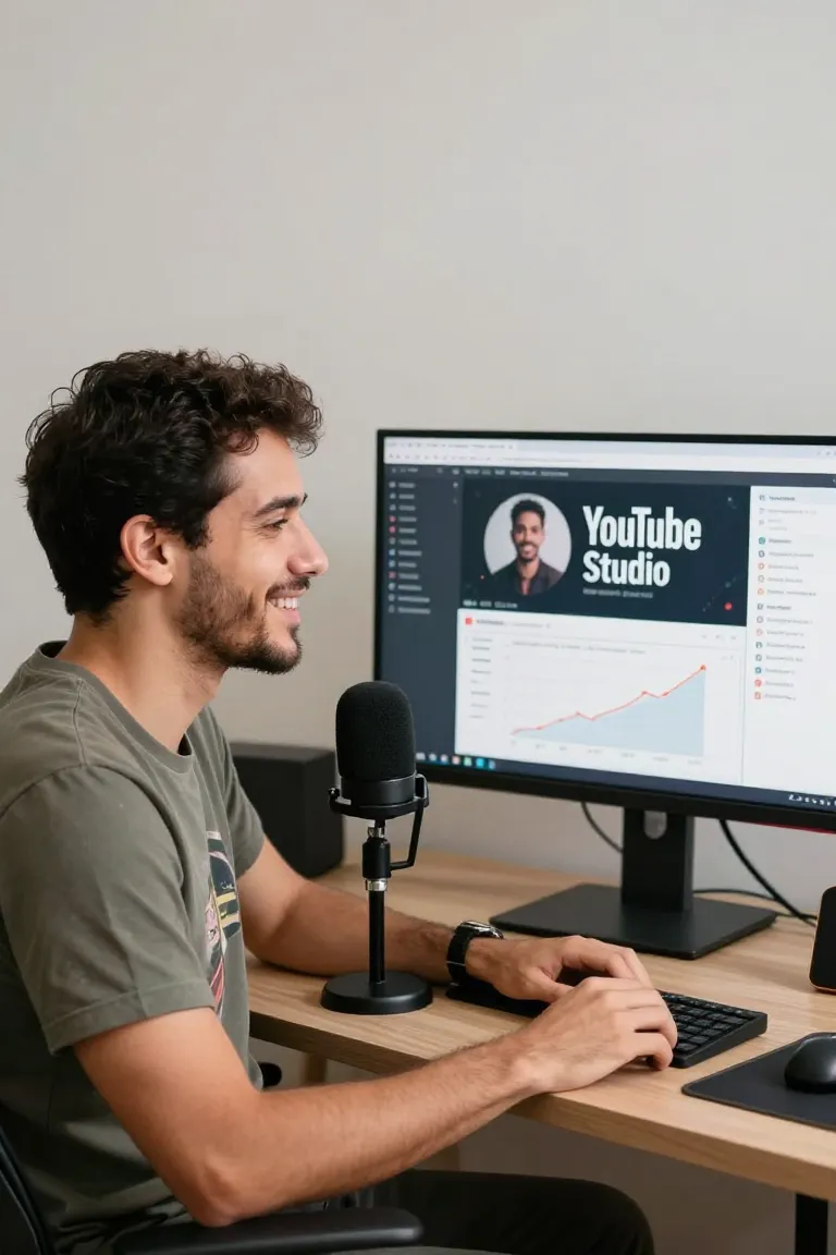 foto de perfil para youtube — exemplo criado na Influenciador IA