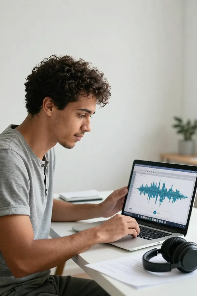 texto para voz — exemplo criado na Influenciador IA