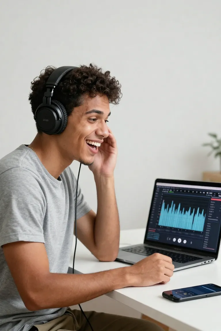 voz do google tradutor — exemplo criado na Influenciador IA