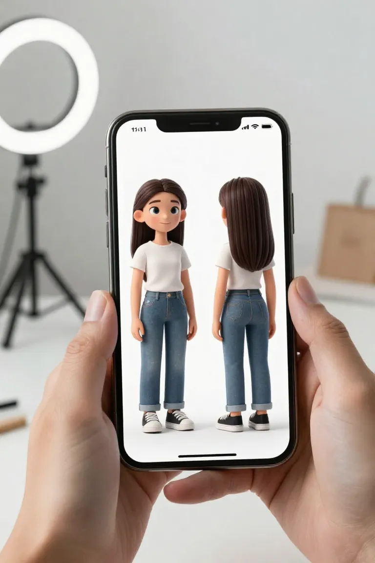 personagem 3d — exemplo criado na Influenciador IA