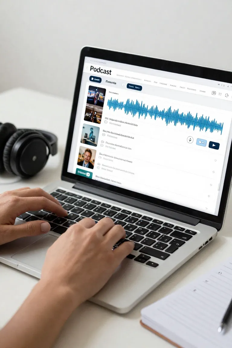 aplicativo para gravar podcast — exemplo criado na Influenciador IA