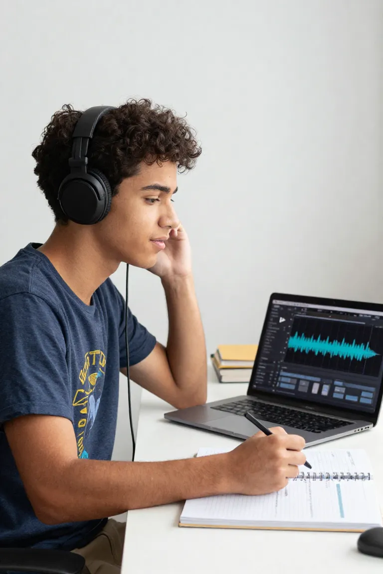 como fazer um podcast para trabalho de escola — exemplo criado na Influenciador IA