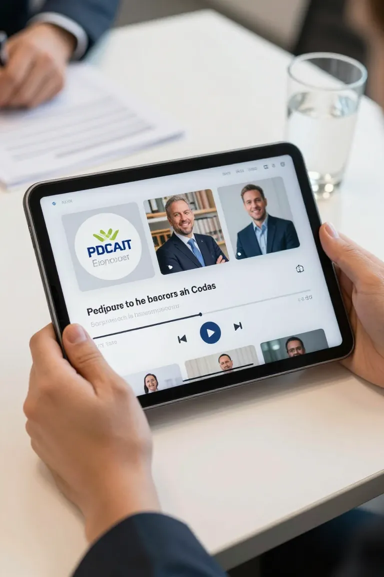 podcast empresarial — exemplo criado na Influenciador IA