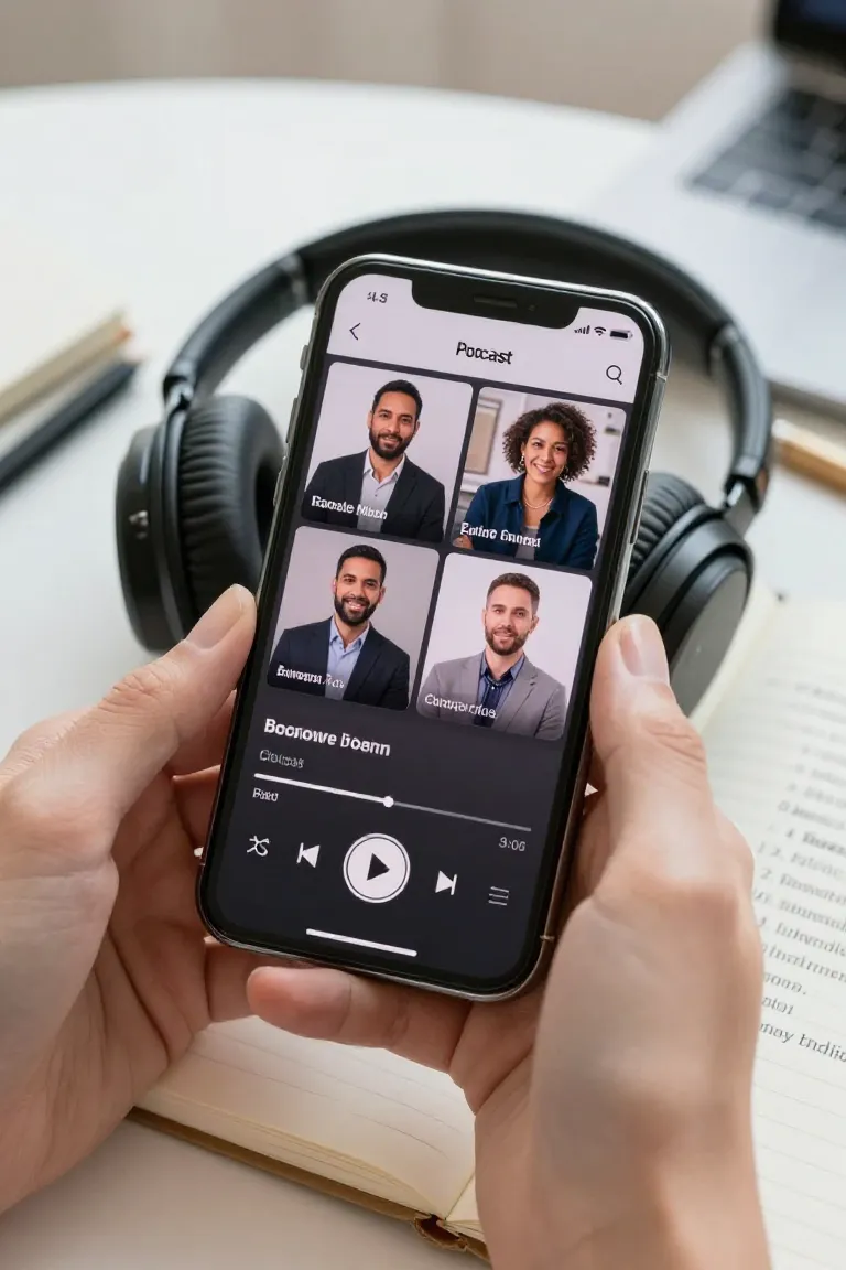 podcast mesa redonda — exemplo criado na Influenciador IA