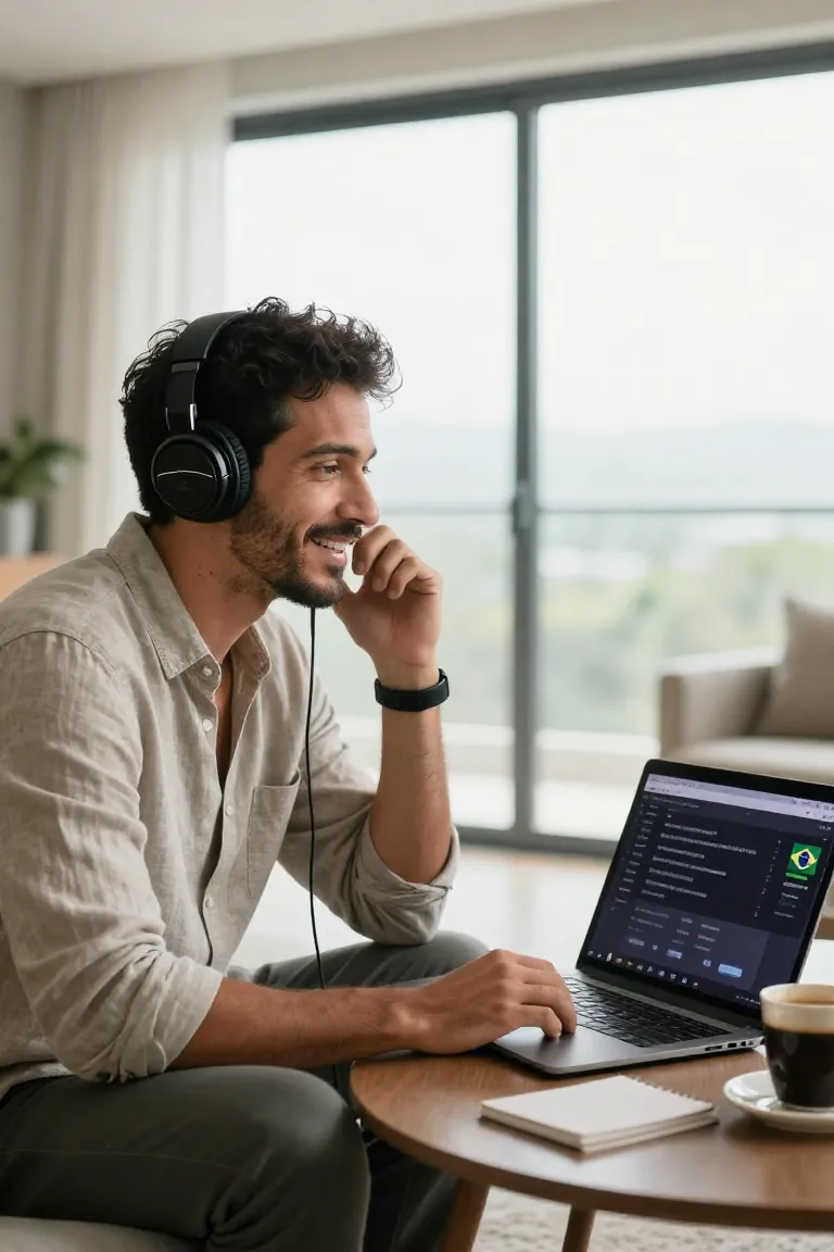podcast portugues — exemplo criado na Influenciador IA