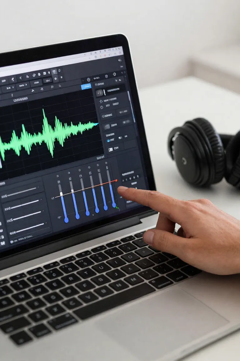 voz podcast — exemplo criado na Influenciador IA