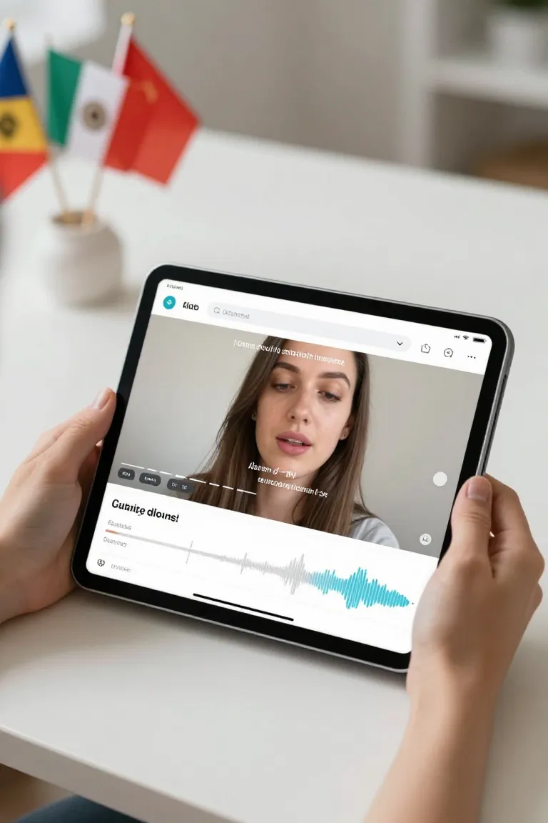 traduzir vídeo com ia — exemplo criado na Influenciador IA