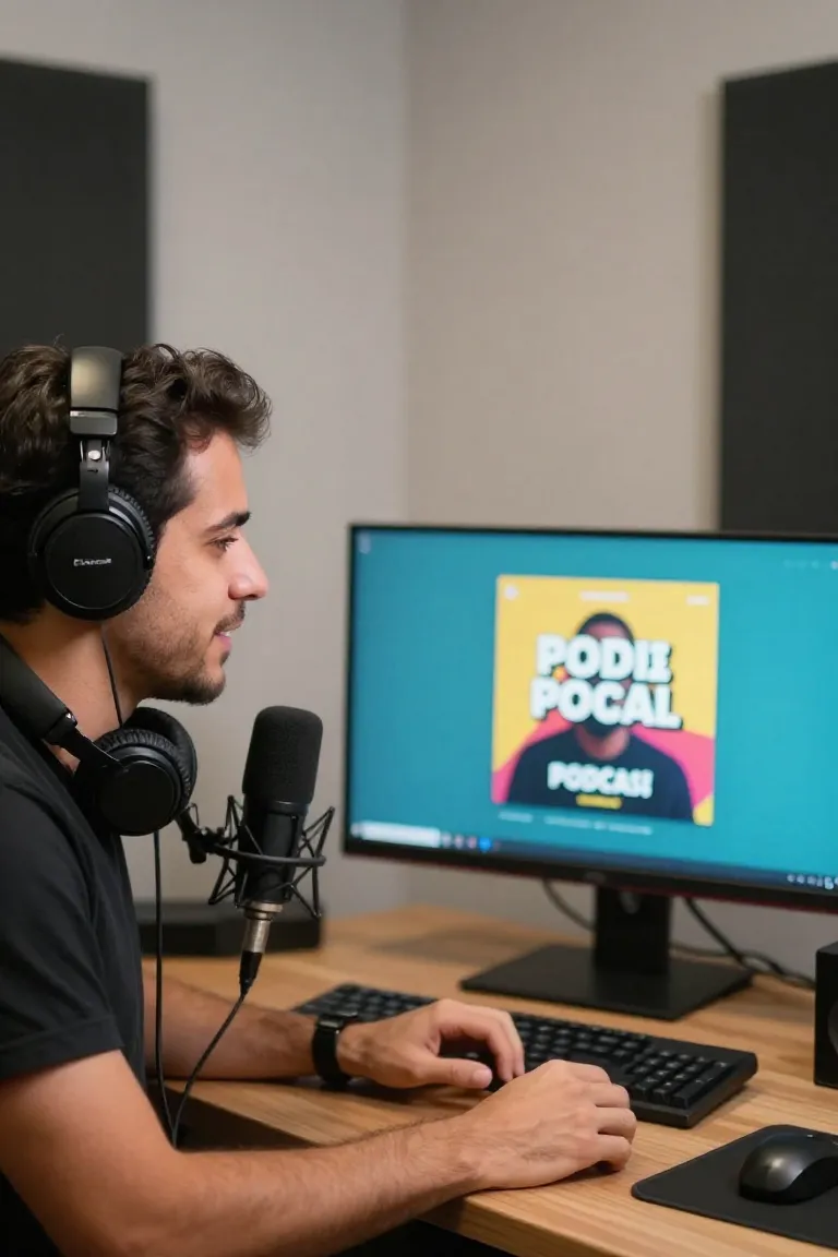 Capa de Podcast Profissional com IA - Depois