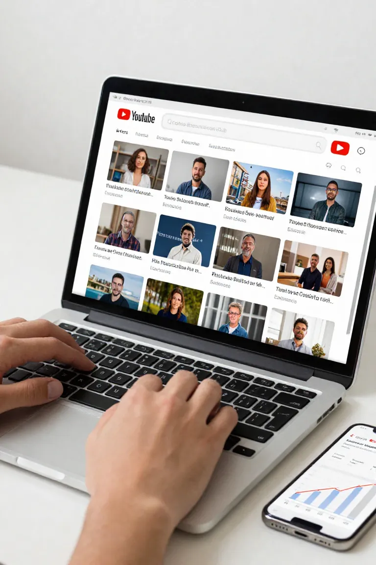 tamanho thumb youtube — exemplo criado na Influenciador IA