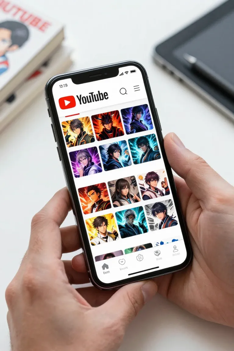 thumbnail anime — exemplo criado na Influenciador IA