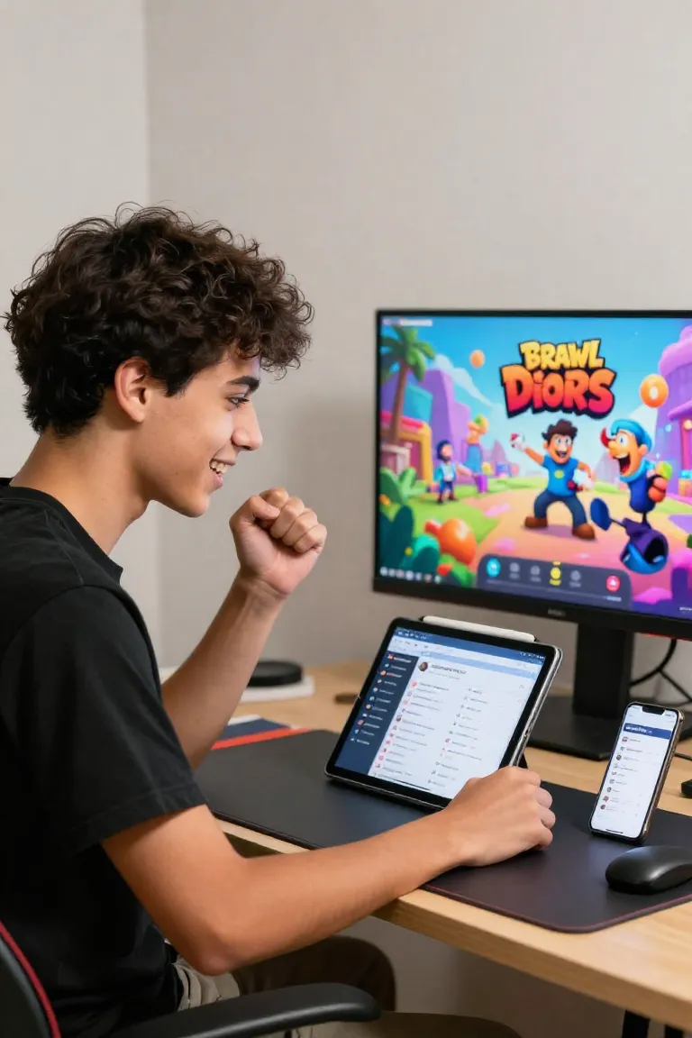 thumbnail brawl stars — exemplo criado na Influenciador IA