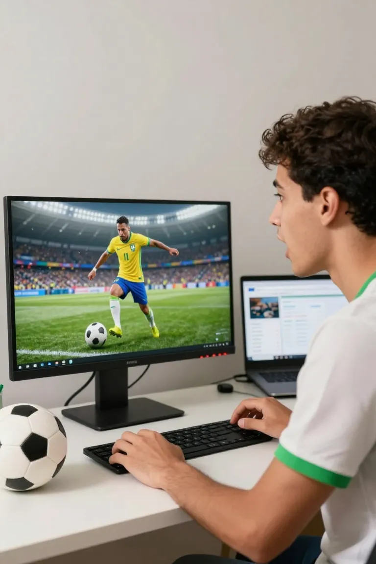 thumbnail futebol — exemplo criado na Influenciador IA