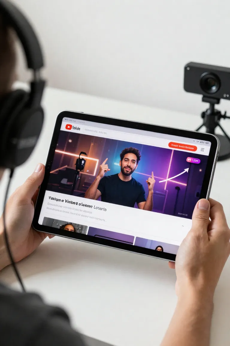 thumbnail live — exemplo criado na Influenciador IA