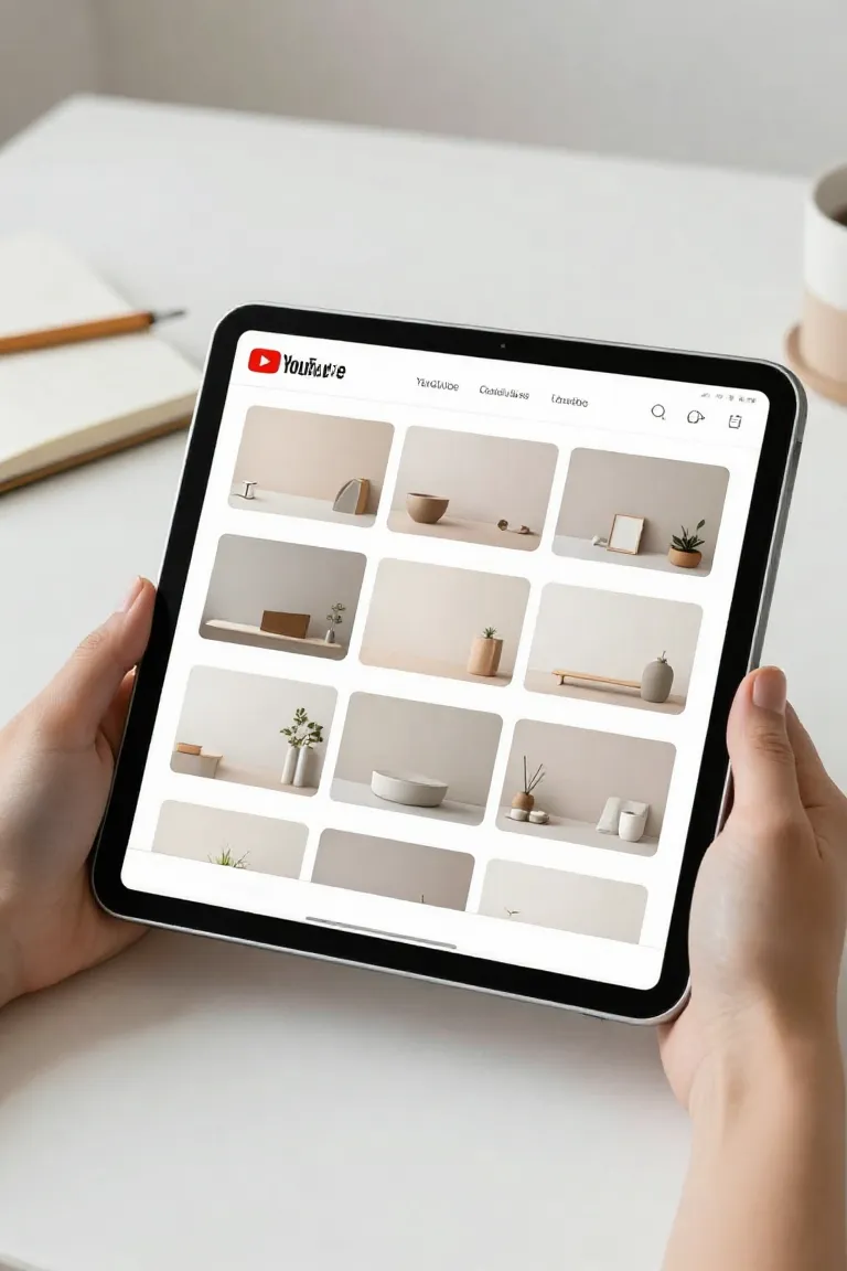 thumbnail minimalista — exemplo criado na Influenciador IA