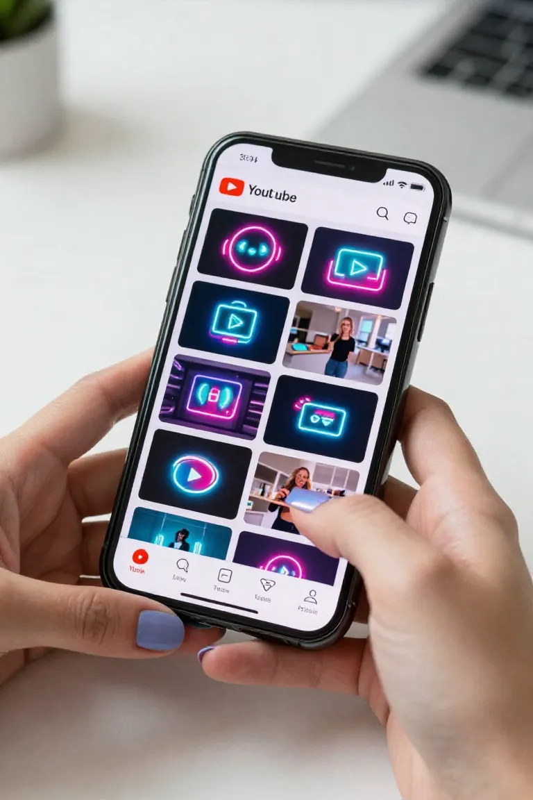 Thumbnail Neon: Visual que Para o Scroll - Depois