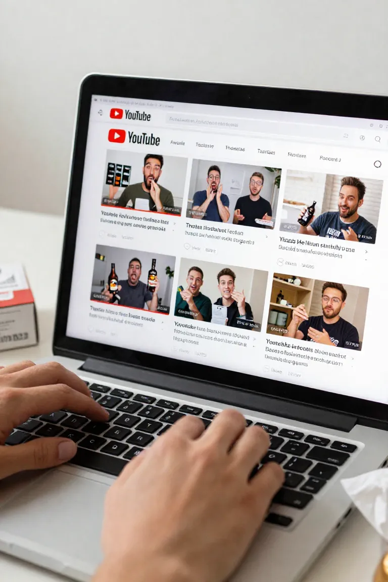 thumbnail unboxing — exemplo criado na Influenciador IA