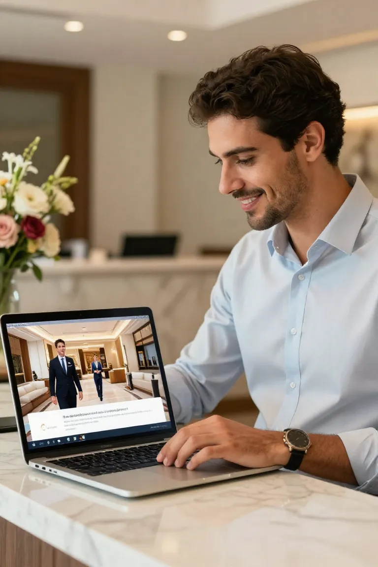 criar video com ia para hotel — exemplo criado na Influenciador IA