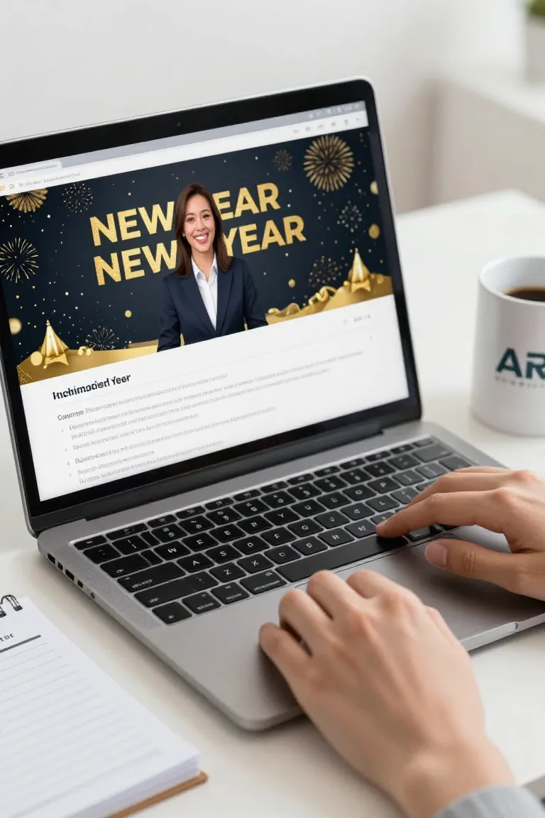 fazer video de ano novo — exemplo criado na Influenciador IA