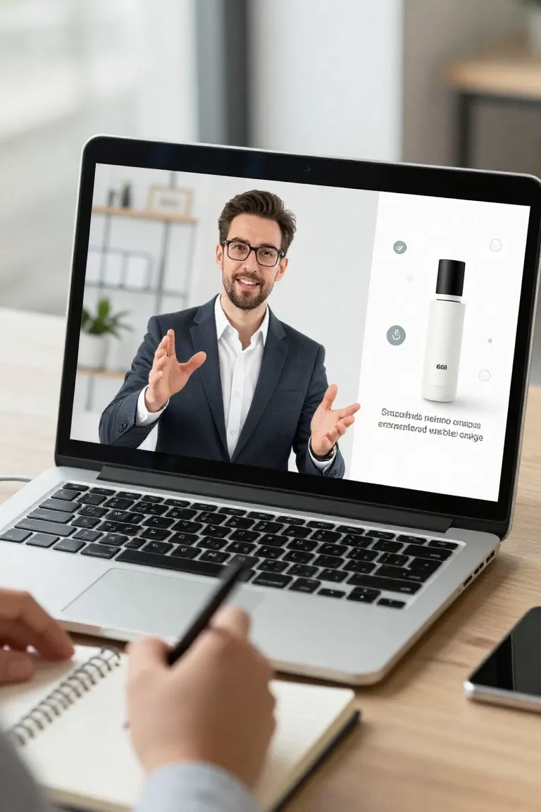 video de apresentação de produto — exemplo criado na Influenciador IA