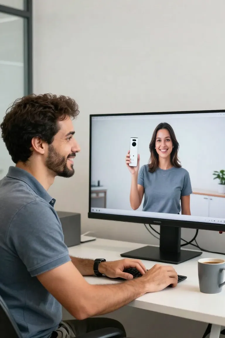 video demonstrativo — exemplo criado na Influenciador IA