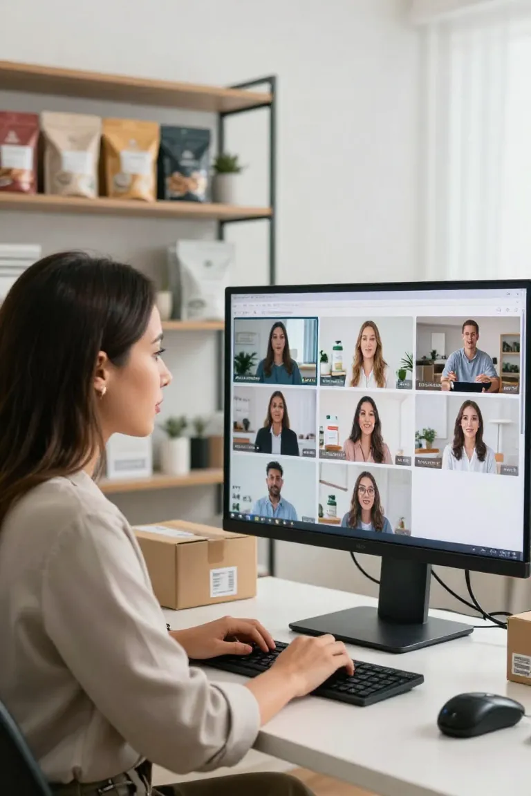 video e commerce — exemplo criado na Influenciador IA
