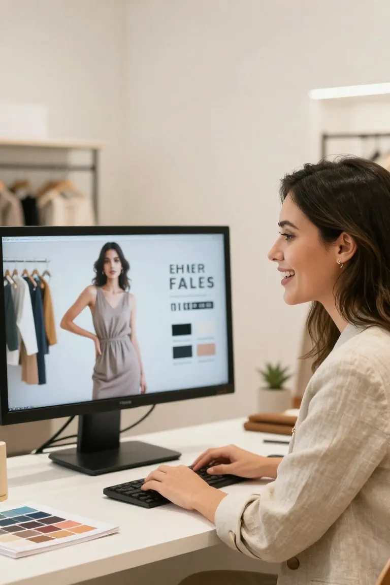 video para loja de roupas — exemplo criado na Influenciador IA