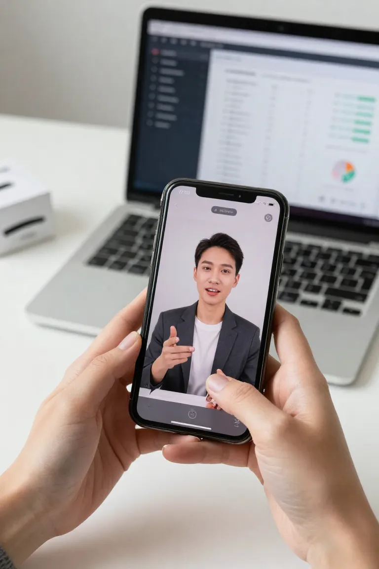 video profissional — exemplo criado na Influenciador IA