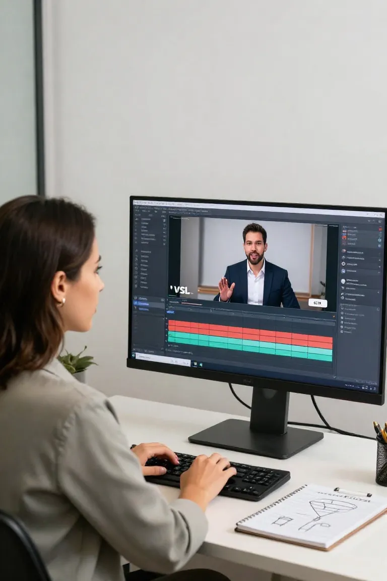 criar vsl com ia — exemplo criado na Influenciador IA