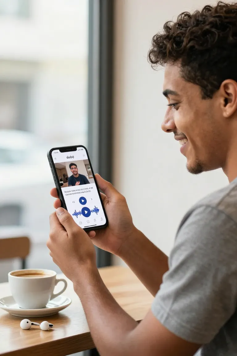app para dublar videos — exemplo criado na Influenciador IA