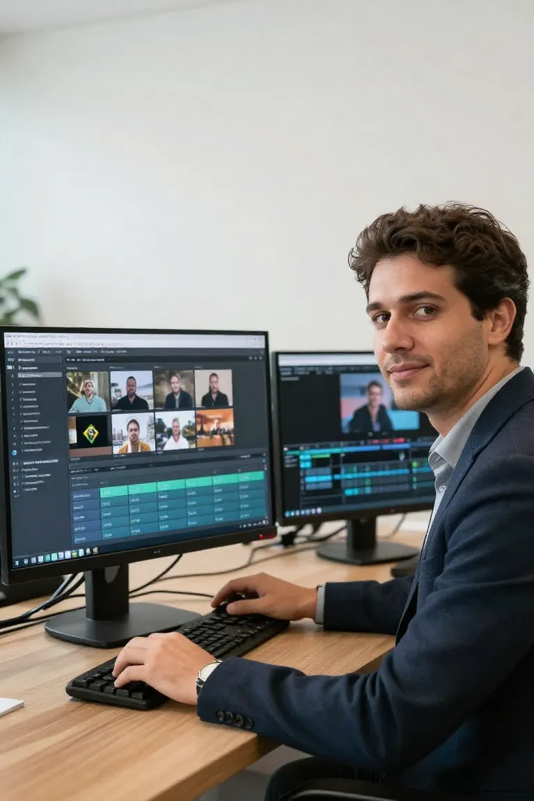 dublar video para agencia — exemplo criado na Influenciador IA