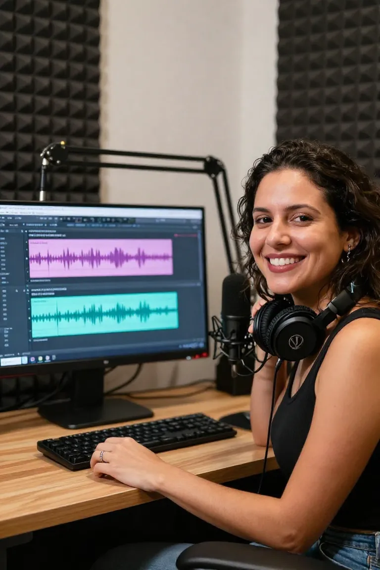traduzir podcast — exemplo criado na Influenciador IA
