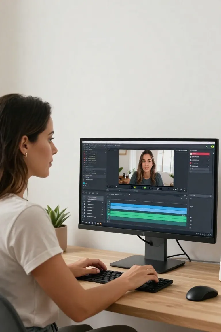 editor de video em portugues — exemplo criado na Influenciador IA