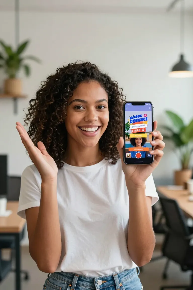 editor de video para stories — exemplo criado na Influenciador IA
