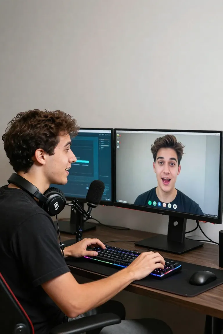 deepface live — exemplo criado na Influenciador IA