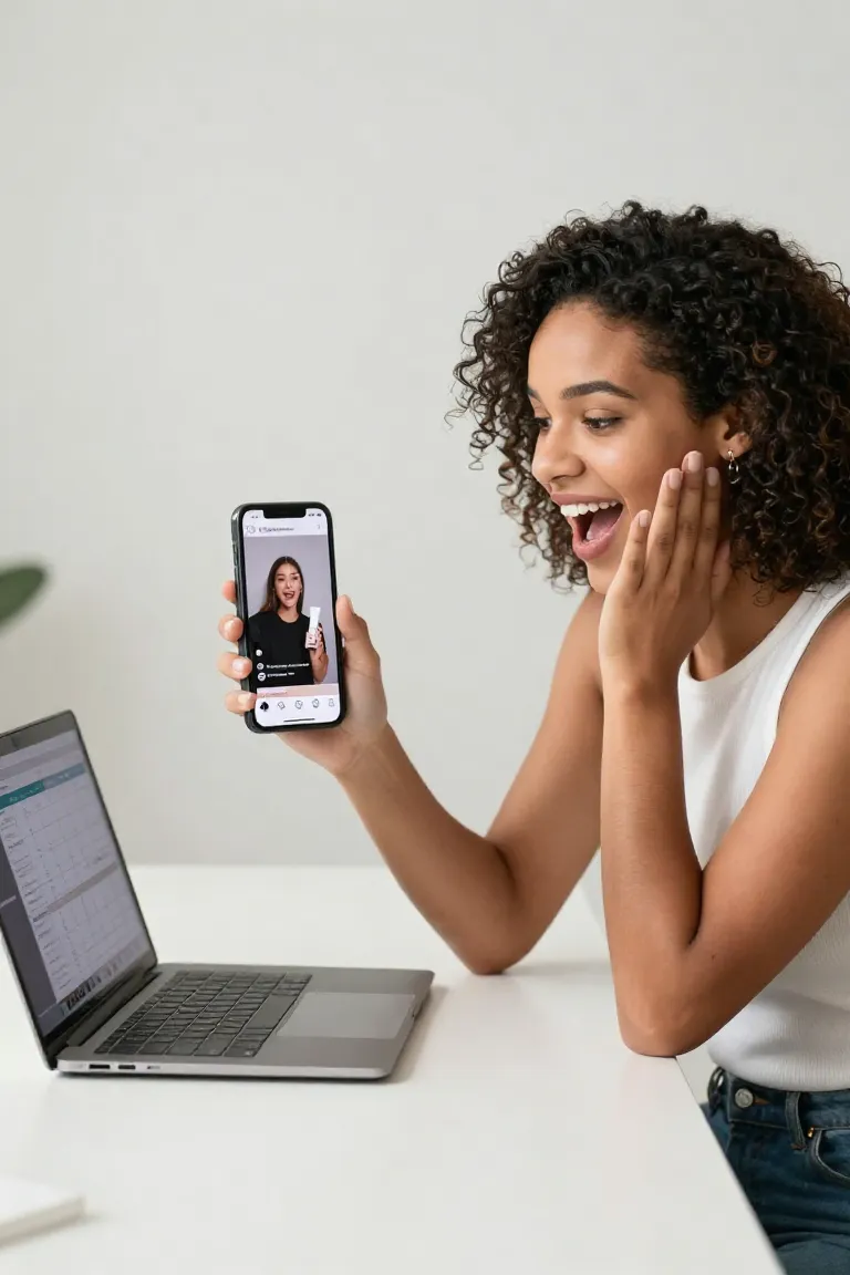 deepfake instagram — exemplo criado na Influenciador IA