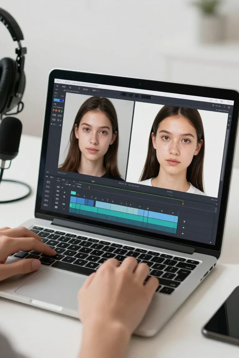 face swap video — exemplo criado na Influenciador IA