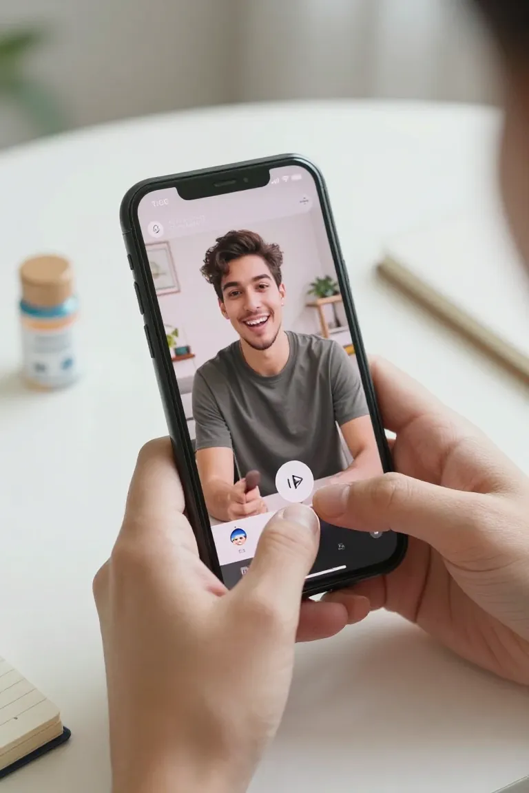 video ugc com ia — exemplo criado na Influenciador IA