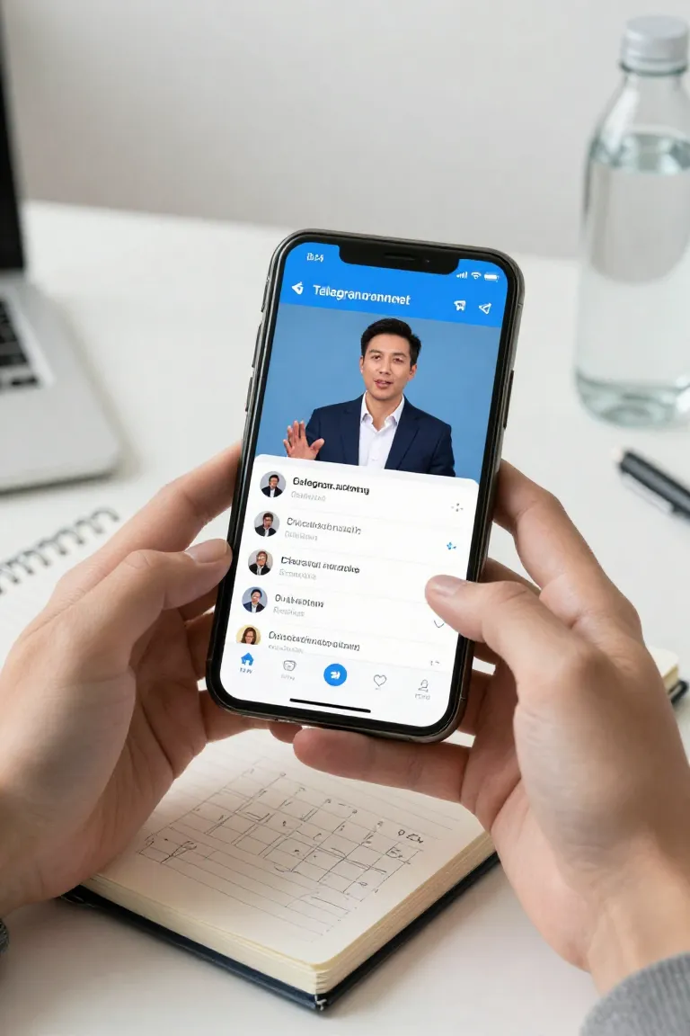 foto falando para telegram — exemplo criado na Influenciador IA