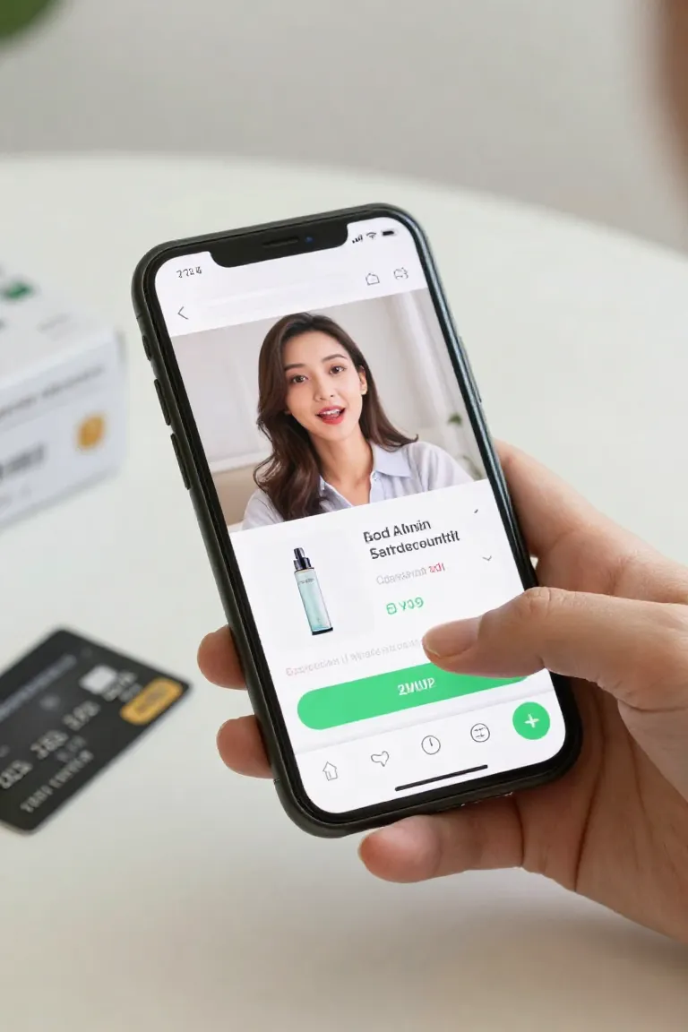 foto falando como vendedora virtual — exemplo criado na Influenciador IA