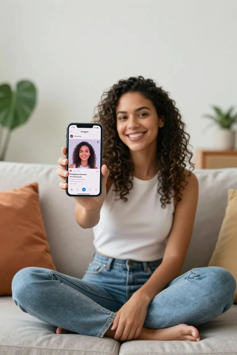 criar stories com ia — exemplo criado na Influenciador IA